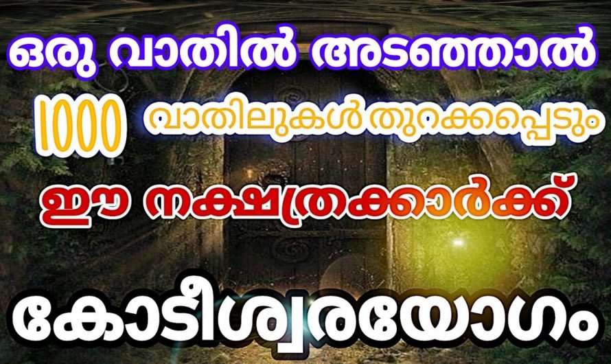 ആഗസ്റ്റ് മാസത്തിലെ നക്ഷത്രക്കാർക്ക് വളരെയധികം സൗഭാഗ്യങ്ങൾ ലഭ്യമാകും..