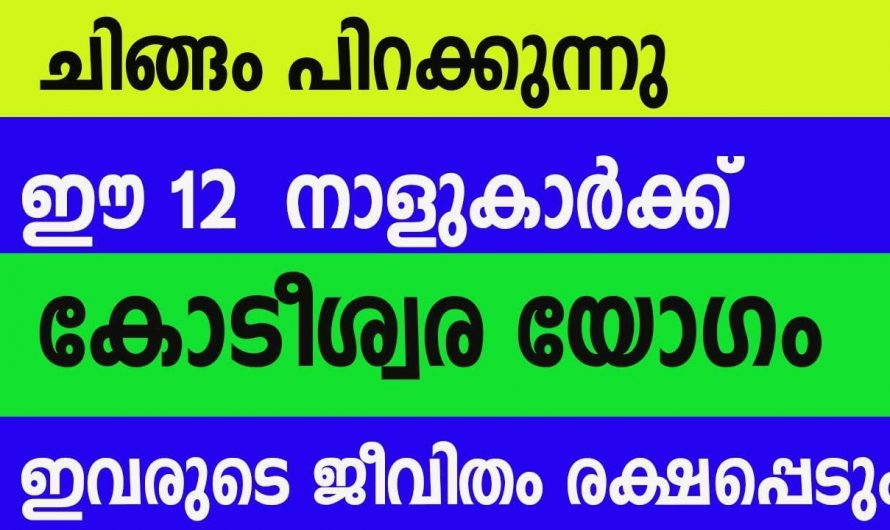 ഈ നക്ഷത്രക്കാരുടെ ജീവിതത്തിൽ  ചിങ്ങം ഇവർക്ക് വളരെയധികം അനുഗ്രഹം നൽകും..