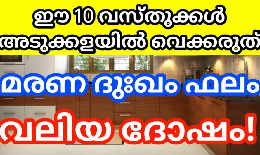 വീടിന്റെ അടുക്കളയിൽ ഇത്തരം വസ്തുക്കൾ ഒരിക്കലും സൂക്ഷിക്കരുത്.