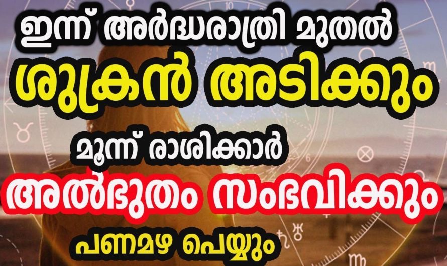 ഈ നക്ഷത്രക്കാരുടെ ജീവിതത്തിലെ ശുക്രനുദിക്കുന്നു ഇനി മഹാഭാഗ്യത്തിന്റെ സമയം.