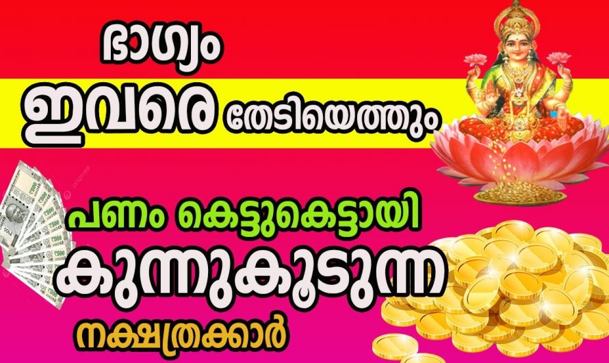 ഈ നക്ഷത്രക്കാരുടെ ജീവിതത്തിൽ വളരെയധികം സൗഭാഗ്യങ്ങളുടെ കാലഘട്ടം.