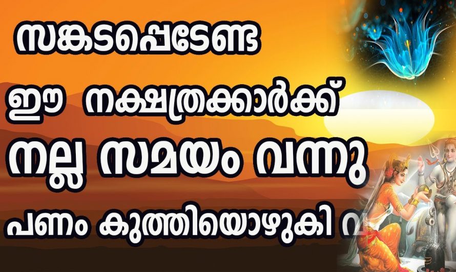 ഈ നക്ഷത്രക്കാർക്ക് വളരെയധികം മികച്ച സമയം ഇവർ ജീവിതത്തിൽ കുതിച്ചു ഉയരുന്നത് ആയിരിക്കും..