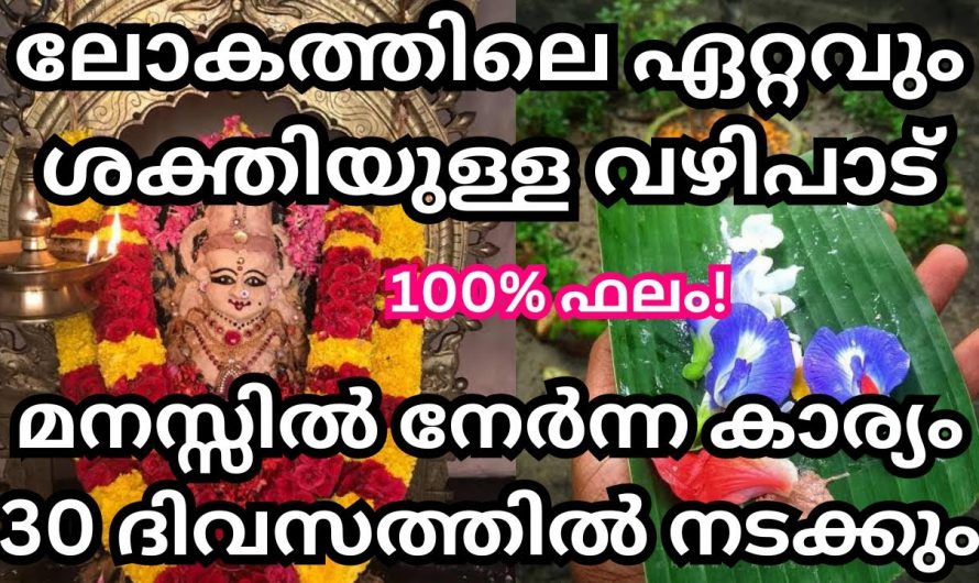 ഈ വഴിപാട് ചെയ്താൽ ഏതൊരു  കാര്യം സാധ്യമാകും…