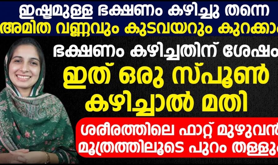 ജീവിതശൈലി രോഗങ്ങളും അമിത ഭാരവും തടിയും കുറയ്ക്കാം ഭക്ഷണങ്ങൾ ഉപേക്ഷിക്കാതെ തന്നെ…