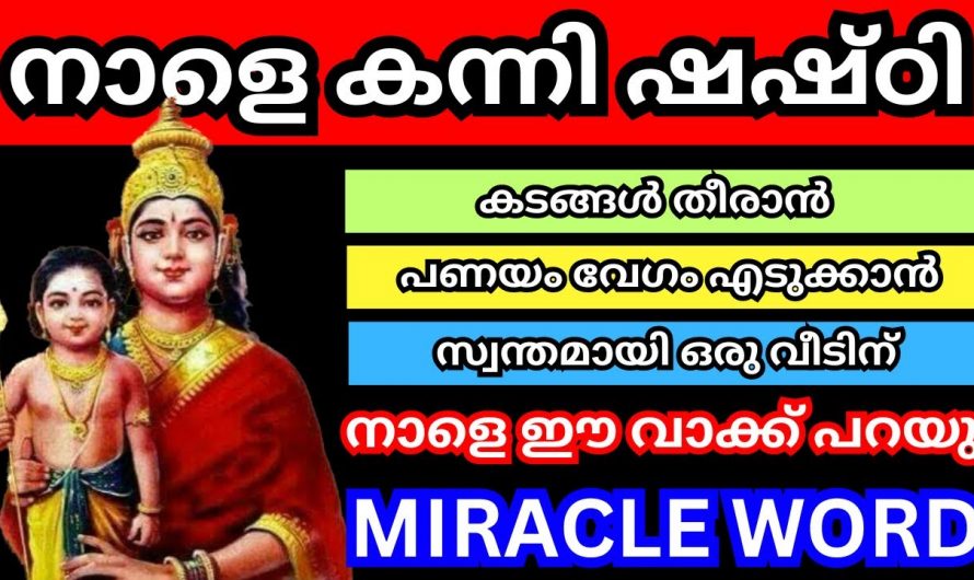 കന്നിമാസത്തിലെ ഷഷ്ടി ദിവസം പ്രാർത്ഥിച്ചാൽ ഇത്തരം ഫലങ്ങൾ ലഭിക്കും….