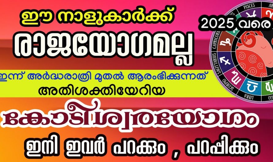 ഈ നക്ഷത്രക്കാർക്ക് 2025 വരെ മഹാഭാഗ്യത്തിന്റെ സമയം..