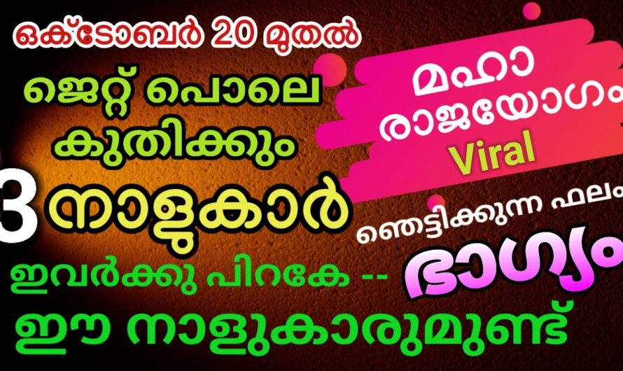 തുലാം  മാസത്തിൽ ഈ നക്ഷത്രക്കാർക്ക് വളരെയധികം സൗഭാഗ്യങ്ങൾ..