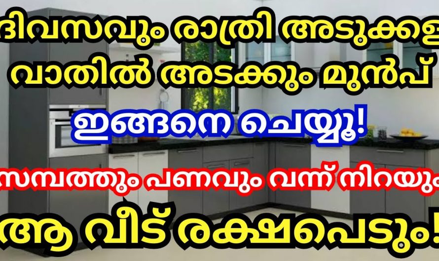 രാത്രിയിൽ അടുക്കള ജോലി കഴിഞ്ഞാൽ ഇക്കാര്യം ചെയ്താൽ കുടുംബം സമ്പന്നമാകും…