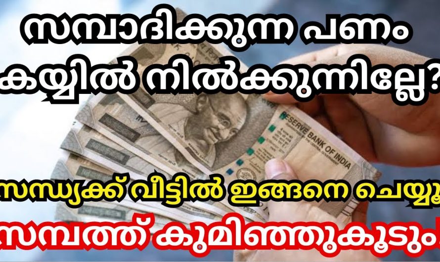 ജീവിതത്തിൽ സമ്പത്തും ഐശ്വര്യം വർധിക്കാൻ ഈയൊരു കാര്യം ചെയ്താൽ മതി..