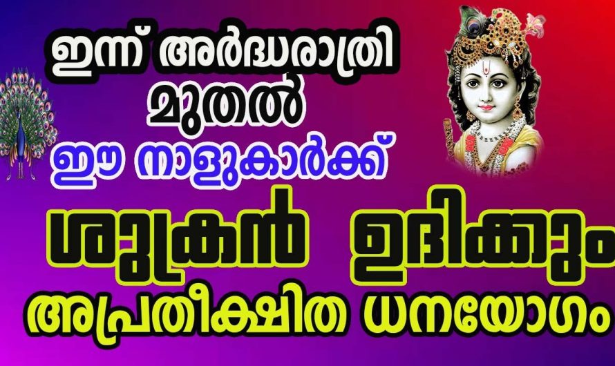 ഈ നക്ഷത്രക്കാരെ ഇനി പിടിച്ചാൽ കിട്ടില്ല അത്രയ്ക്കും സൗഭാഗ്യം ലഭ്യമാകുന്നു…