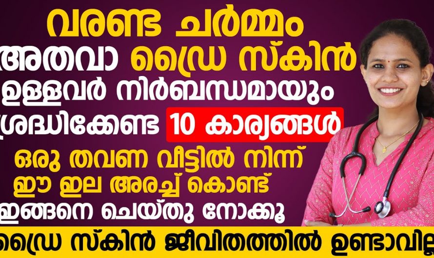 ഡ്രൈ സ്കിന്നിനുള്ള കാരണങ്ങളും പരിഹാരമാർഗങ്ങളും.