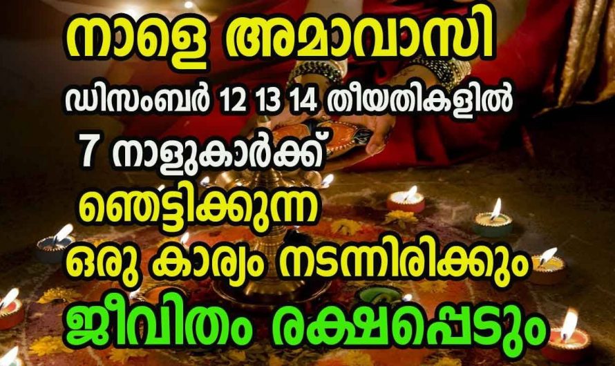 ഡിസംബർ 11,12,13, 14 ദിവസങ്ങളിൽ നക്ഷത്രക്കാർ വളരെയധികം ശ്രദ്ധിക്കുക. 😱