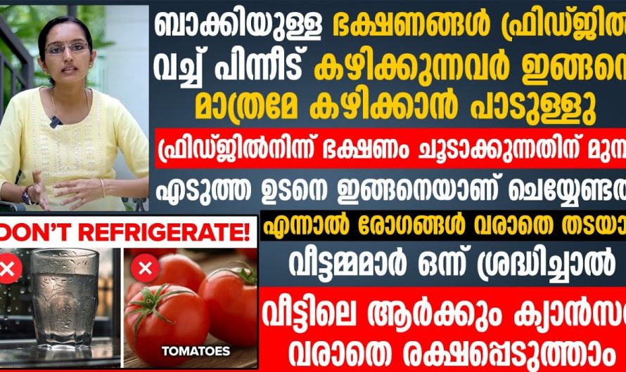 ഫ്രിഡ്ജിൽ ഭക്ഷണപദാർത്ഥങ്ങൾ വീണ്ടും വീണ്ടും ഉപയോഗിക്കുമ്പോൾ അറിഞ്ഞിരിക്കുക..😱