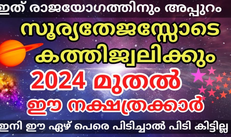 2024 ഈ 7 നക്ഷത്ര ജാതകർക്ക്  നല്ല സമയം..🥰