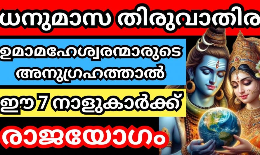 ധനു മാസത്തിലെ തിരുവാതിരയ്ക്ക് ശേഷം ഈ നക്ഷത്രക്കാർക്ക് സമ്പന്ന യോഗം…👌