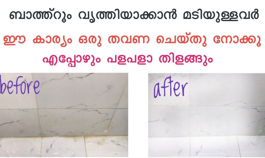 ബാത്റൂം നല്ല രീതിയിൽ വെട്ടി തിളങ്ങാൻ.