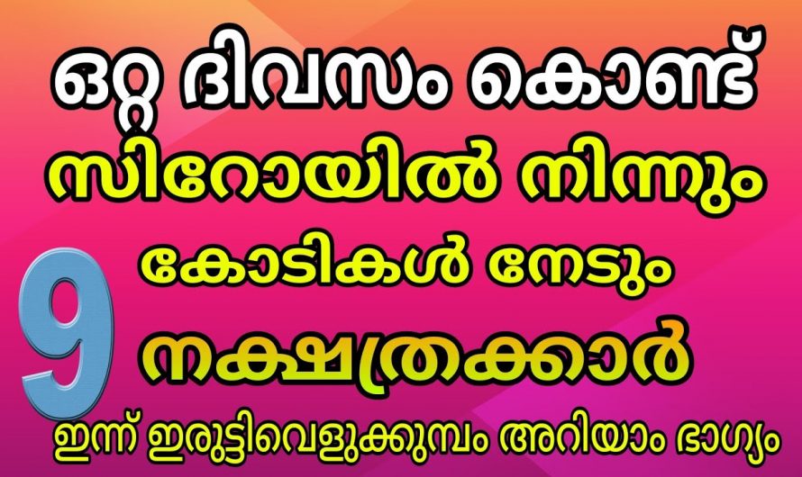 ഈ 9 നക്ഷത്രക്കാർക്ക് വളരെയധികം മാറ്റത്തിന് സമയം..🥰