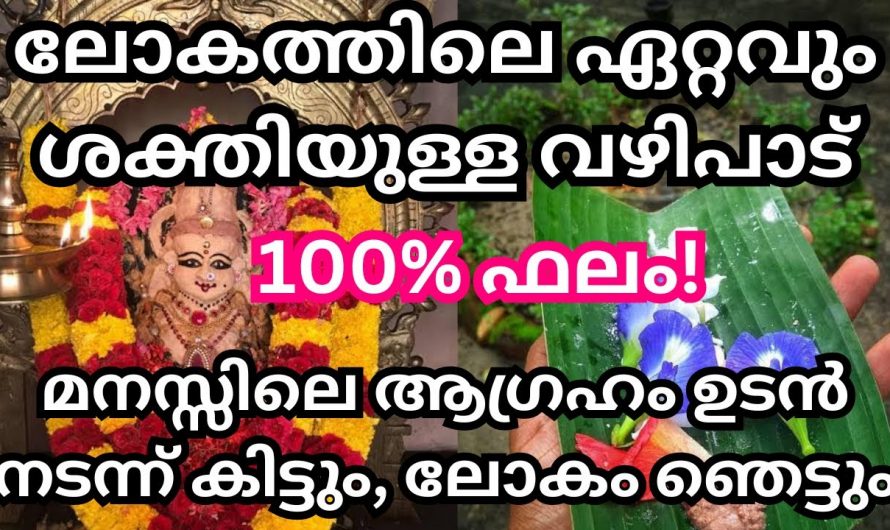 നിങ്ങളുടെ ഏത് ആഗ്രഹവും സാധ്യമാകുന്നതിനെ ഈയൊരു വഴിപാട് ചെയ്താൽ മതി…👌