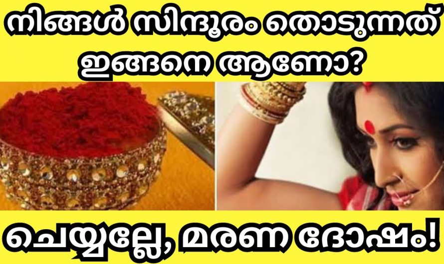 സിന്ദൂരമണിയുമ്പോൾ ശ്രദ്ധിക്കേണ്ട കാര്യങ്ങൾ. 😱