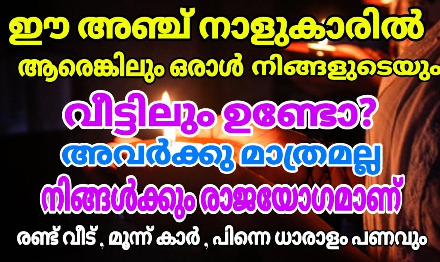 ഈ അഞ്ചു നക്ഷത്രക്കാർക്ക് സൗഭാഗ്യങ്ങളുടെ കാലഘട്ടം….🥰