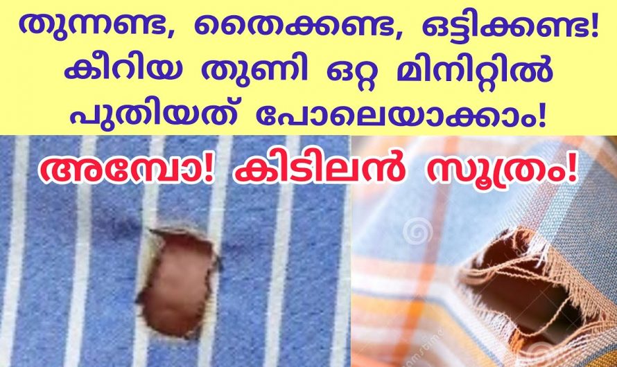 അയൺ ചെയ്യുമ്പോൾ കീറിയ തുണികൾ തുന്നേണ്ട കളയും വേണ്ട ഇത് കിടിലൻ വഴി..😱