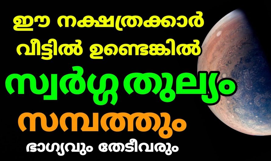 ഈ നക്ഷത്രക്കാർ നിങ്ങളുടെ വീടുകളിൽ ഉണ്ടെങ്കിൽ അത് വളരെ വലിയ ഭാഗ്യമാണ്…