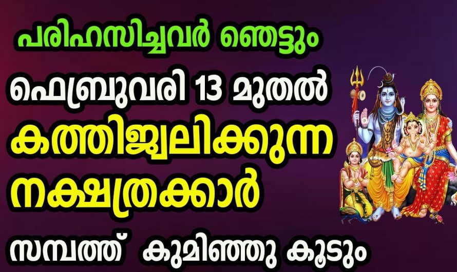 ഫെബ്രുവരി 13 മുതൽ കത്തിജ്വലിക്കുന്ന നക്ഷത്രക്കാർ….