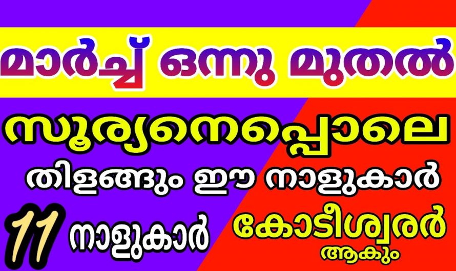 മാർച്ച് മാസത്തിൽ വളരെയധികം അനുഗ്രഹങ്ങൾ ലഭ്യമാകുന്ന നക്ഷത്രക്കാർ..