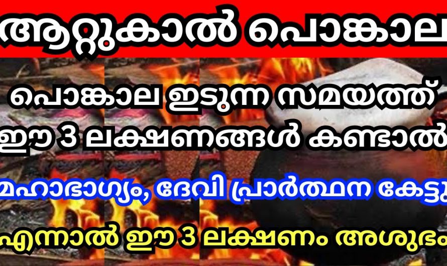 പൊങ്കാലയിടുന്ന സമയത്ത് ഇത്തരം ലക്ഷണങ്ങൾ കണ്ടാൽ ജീവിതത്തിൽ സംഭവിക്കുന്നത്…