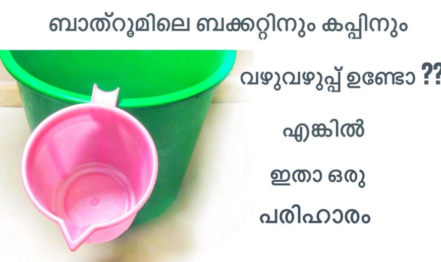 നമ്മുടെ വീട്ടിലെ ബക്കറ്റും കപ്പും വൃത്തിയായി സൂക്ഷിക്കാൻ ഇതാ കിടിലൻ വഴി…