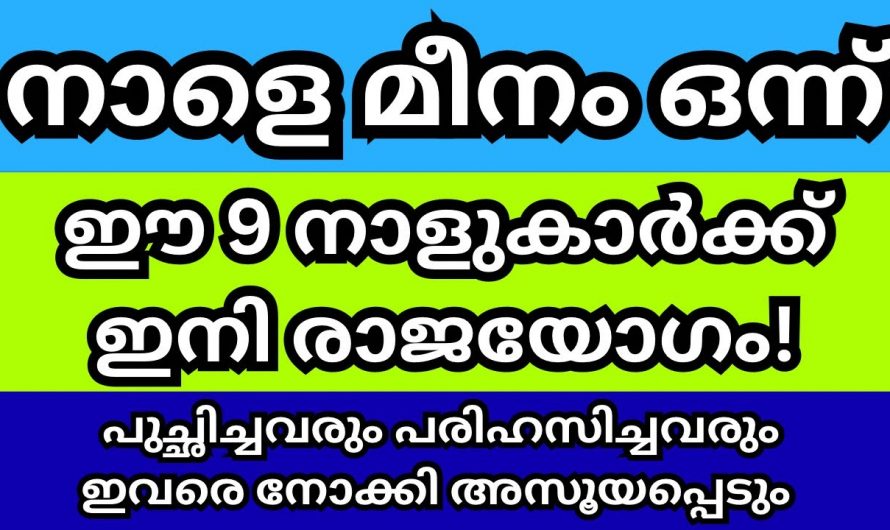 മീനമാസം ഒന്നാം തീയതി മുതൽ ഈ നക്ഷത്രക്കാർക്ക് സൗഭാഗ്യങ്ങളുടെ കാലഘട്ടം …