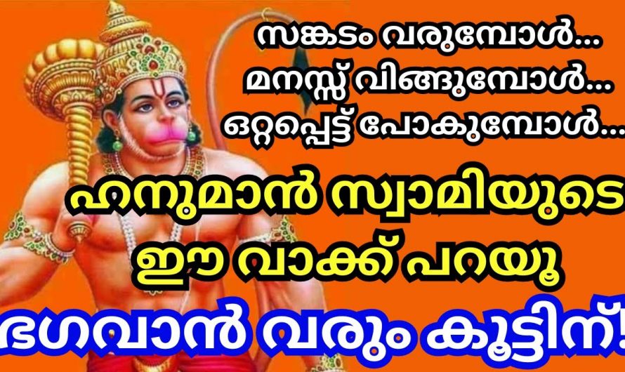 ഹനുമാൻ സ്വാമിയോട് ഇങ്ങനെ പ്രാർത്ഥിച്ചാൽ നിങ്ങളുടെ ജീവിതത്തിൽ അത്ഭുതങ്ങൾ സംഭവിക്കും