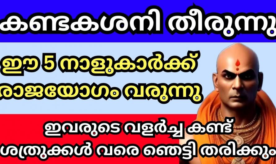 ശനിദോഷം മാറി ജീവിതത്തിൽ ഉയർച്ച നേടുന്ന നക്ഷത്രങ്ങൾ