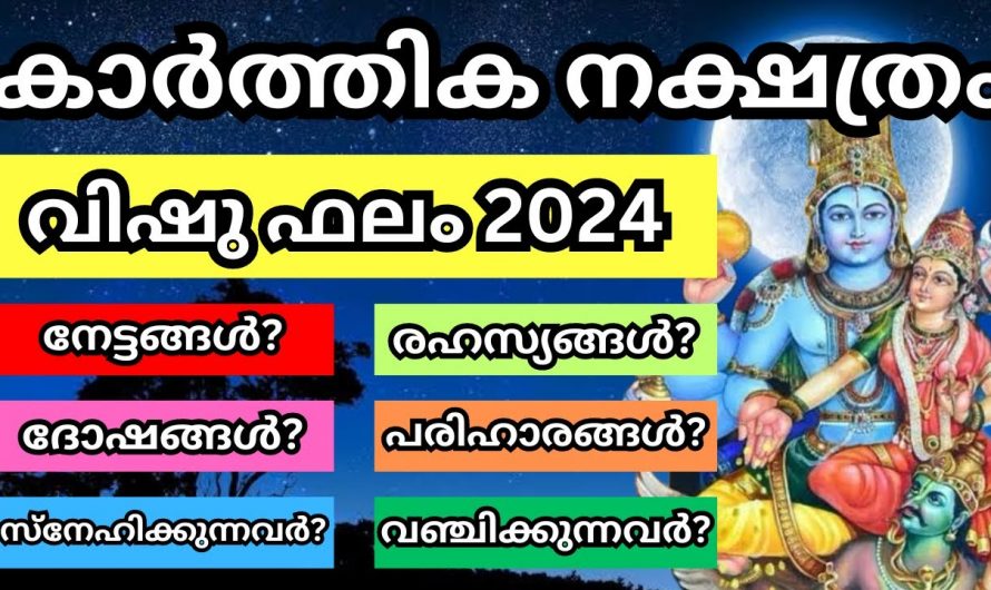 2024 കാർത്തിക നക്ഷത്രക്കാരുടെ സമ്പൂർണ്ണ വിഷുഫലം.