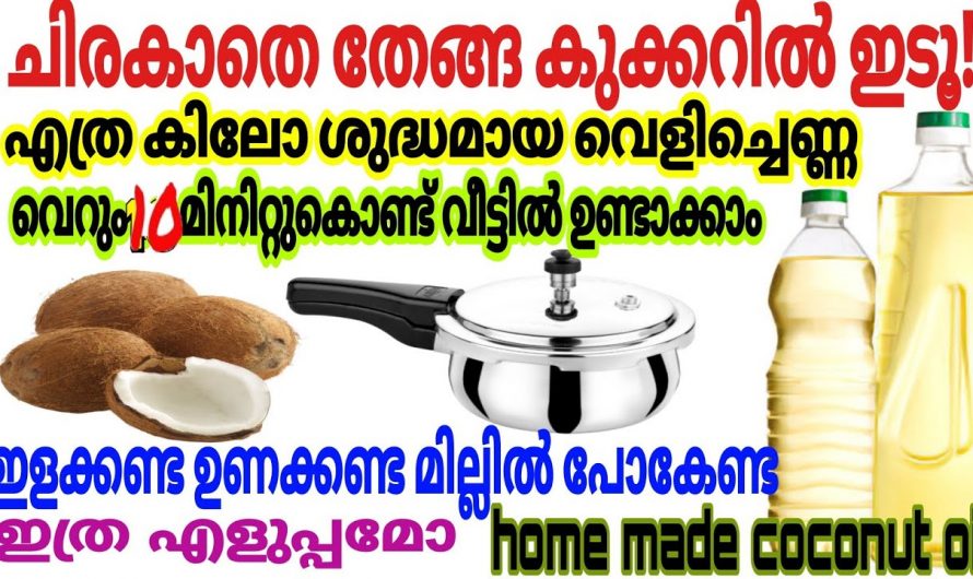 വളരെ എളുപ്പത്തിൽ വെളിച്ചെണ്ണ വീട്ടിൽ തന്നെ തയ്യാറെ ആക്കിയാലോ