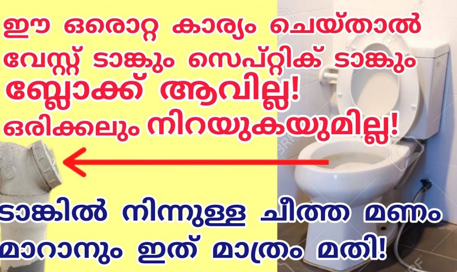 ഇതൊന്നു ചെയ്താൽ സെപ്റ്റിക് ടാങ്കും വേസ്റ്റ് ടാങ്കും  ഇനി നിറയുകയില്ല.