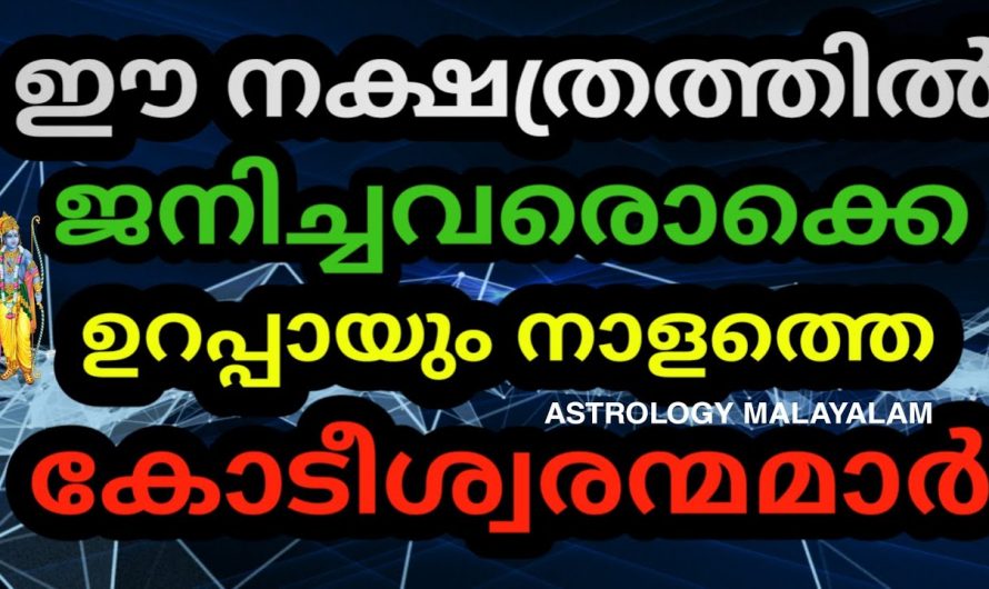 നാളത്തെ കോടീശ്വരന്മാർ ആകും ഈ നക്ഷത്രത്തിൽ ജനിച്ചവരൊക്കെ.