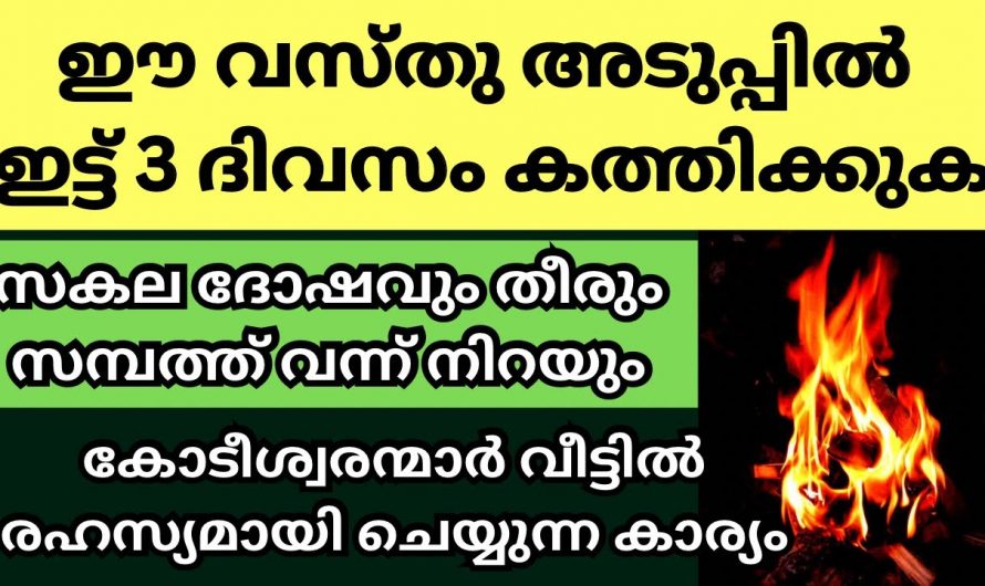 നിങ്ങളുടെ ജീവിതത്തിലെ സകല പ്രശ്നങ്ങളും അറിഞ്ഞതിന് ഇക്കാര്യം ചെയ്യുക…