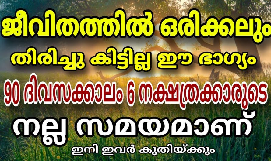 ജീവിതത്തിൽ രക്ഷപെടാൻ പോകുന്ന നക്ഷത്രക്കാർ…