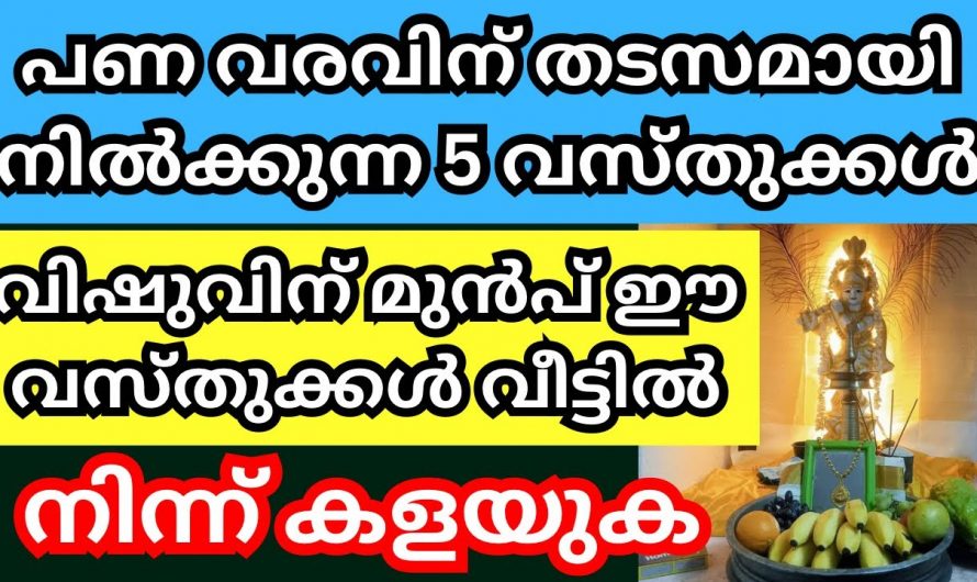 വിഷുവിന് മുൻപ് ഇത്തരം വസ്തുക്കൾ ഒഴിവാക്കിയാൽ ജീവിതത്തിൽ മികച്ച നേട്ടങ്ങൾ…