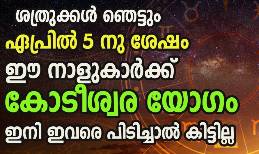 ഏപ്രിൽ 5 മുതൽ നക്ഷത്രക്കാർ ആഗ്രഹിച്ച കാര്യങ്ങൾ എല്ലാം നടക്കും..