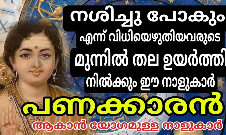 കളിയാക്കിയവരെല്ലാം നാണിച്ചു പോകുന്ന സമയമാണ് ഈ നക്ഷത്രക്കാരുടെ ജീവിതത്തിലുണ്ടാകുന്നത്..