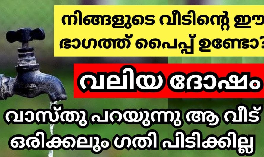 വീടിന്റെ ഈ ഭാഗത്ത് വെള്ളത്തിന്റെ സ്ഥാനം ഉണ്ടോ എന്ന് പ്രത്യേകം ശ്രദ്ധിക്കുക…