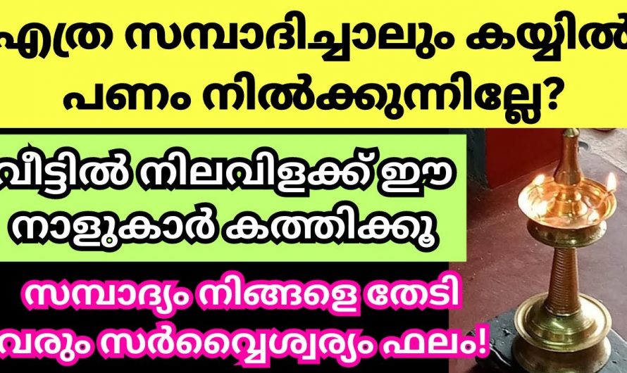 എത്ര സമ്പാദിച്ചാലും കയ്യിൽ ഒന്നുമില്ലാത്ത അവസ്ഥയ്ക്ക് പരിഹാരം കാണാൻ ഇതാ കിടിലൻ വഴി…