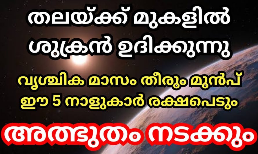 നക്ഷത്രക്കാർക്ക് ഇനി ശുക്രൻ ഉദിക്കും സന്തോഷത്തിന്റെ നാളുകൾ…