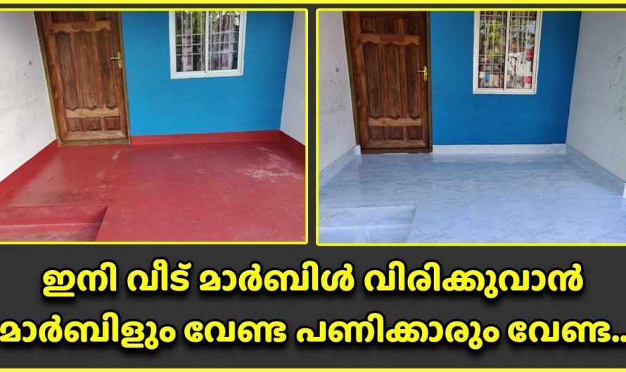 വീട് മനോഹരമാക്കാൻ ഇനി മാർബിൾ ടൈലും വേണ്ട ഇത് കിടിലൻ മാർഗ്ഗം.