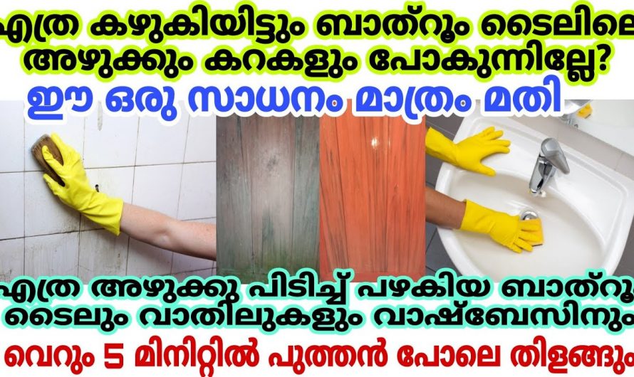 ഒട്ടും പ്രയാസമില്ലാതെ ബാത്റൂം ക്ലീൻ ചെയ്യാൻ ഇതാ വഴി…