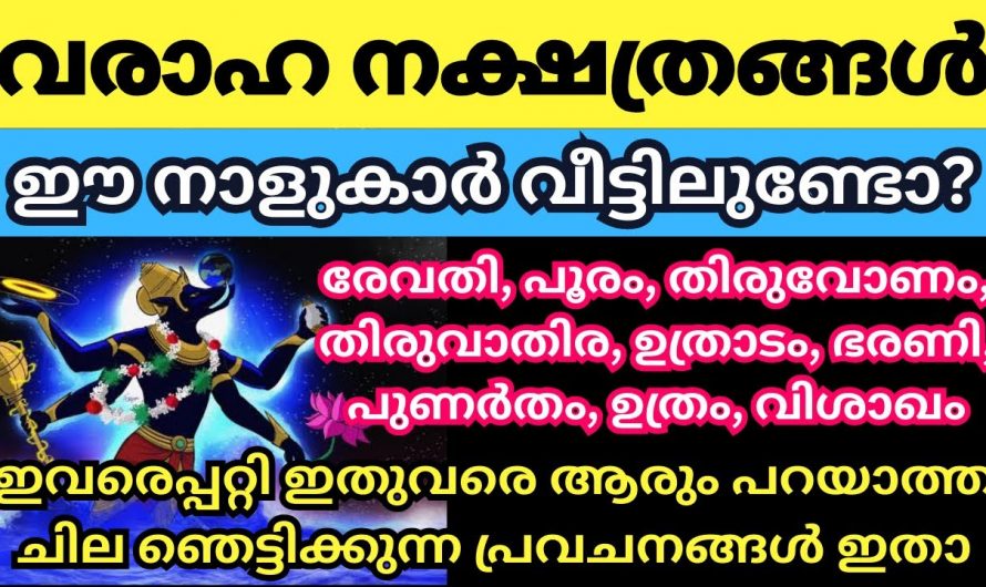 9 നക്ഷത്രക്കാർ വരാഹനക്ഷത്രം ജനിച്ചാൽ ഉള്ള ഗുണങ്ങൾ.