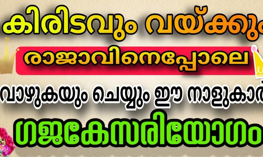 മെയ് മാസം ഇരുപതാം തീയതി മുതൽ ഈ നക്ഷത്രക്കാർക്ക് നല്ല സമയം…