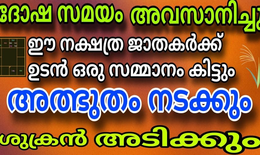 ഈ നക്ഷത്രക്കാരുടെ ജീവിതത്തിൽ ഇനി വളരെ മികച്ച നേട്ടങ്ങൾ…